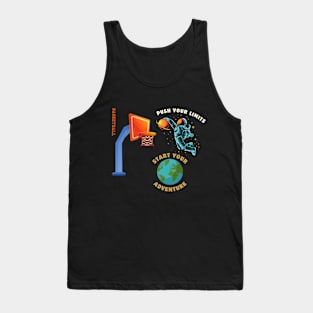 Push Your Limit Space Basketball Slam Dunk Tank Top